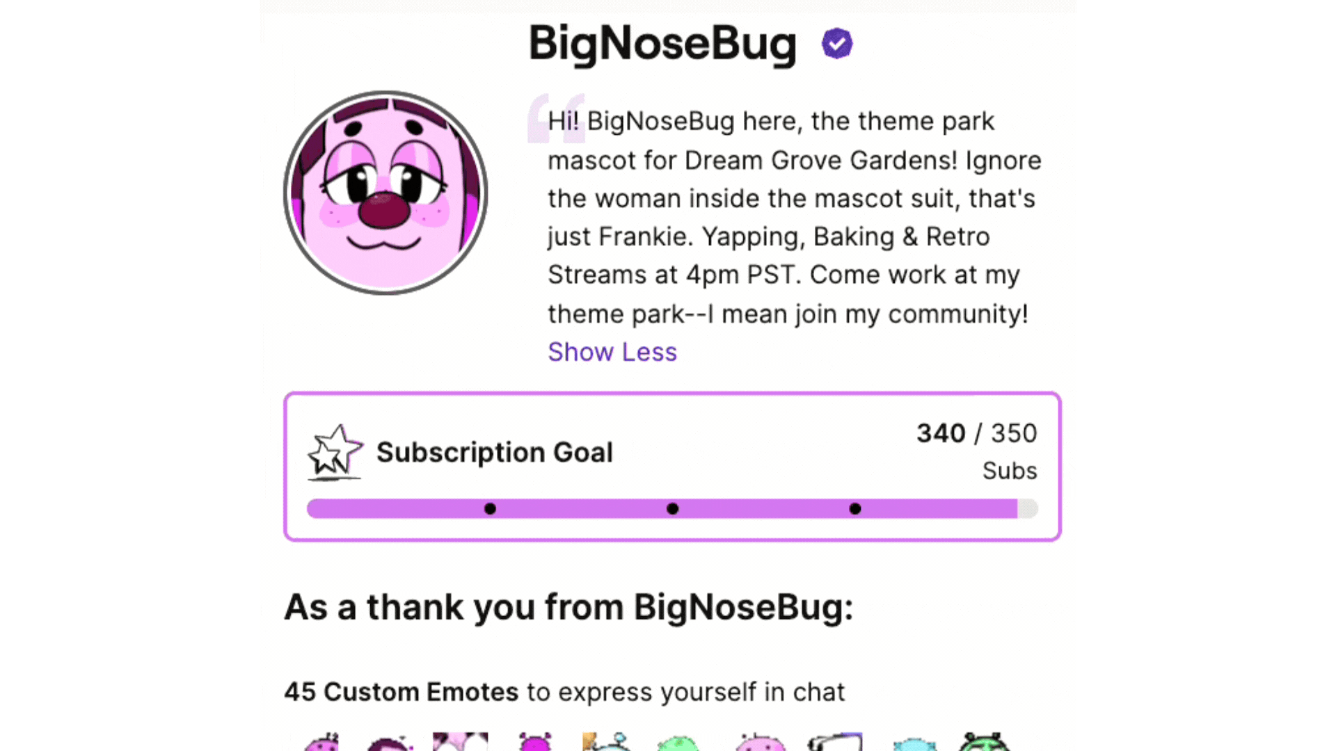 BigNoseBig's subscriber rewards