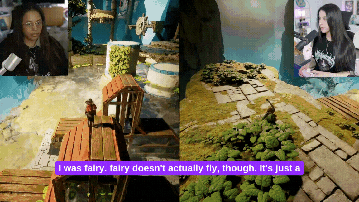 CuriousJoi playing Split Fiction and missing a jump.