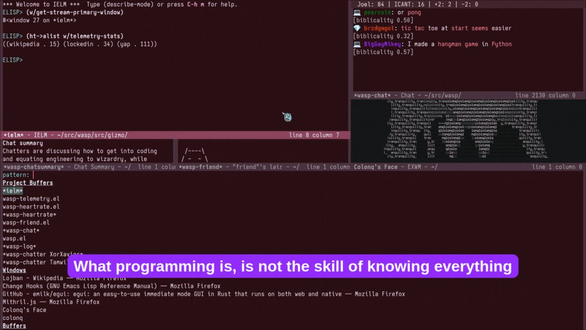 LCOLONQ coding during stream on Twitch