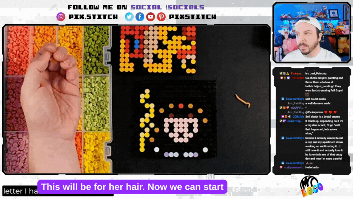 Pix_Stitch creating an image with LEGO DOTS